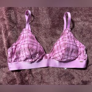 PINK Victoria's Secret Plaid Pink Bralette